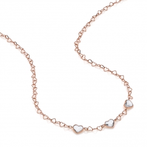Silver necklace with crystals